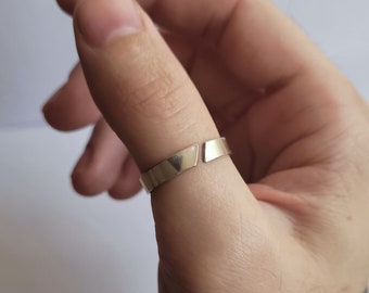 Verstelbare zilveren ring, verstelbare ring, minimalistische ring, sterling zilveren ring, stapelring