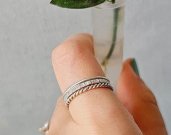Stapelbara ringar, minimalistiska ringar i sterlingsilver, fina stapelbara armband, vardagssmycken, present till henne