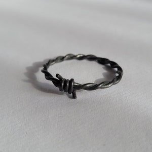 Stacheldraht Ring, Goth Ring, Punk Ring, Ring edgy, Silber Ring, minimalistisch Ring, Ring für Männer, Ring für Frauen Bild 3