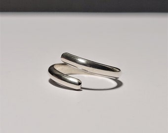 Verstellbarer Silberring, Minimalistischer Ring, Sterling Silber Schmuck, minimalistischer Ring, verstellbarer Ring, handgemachter Ring