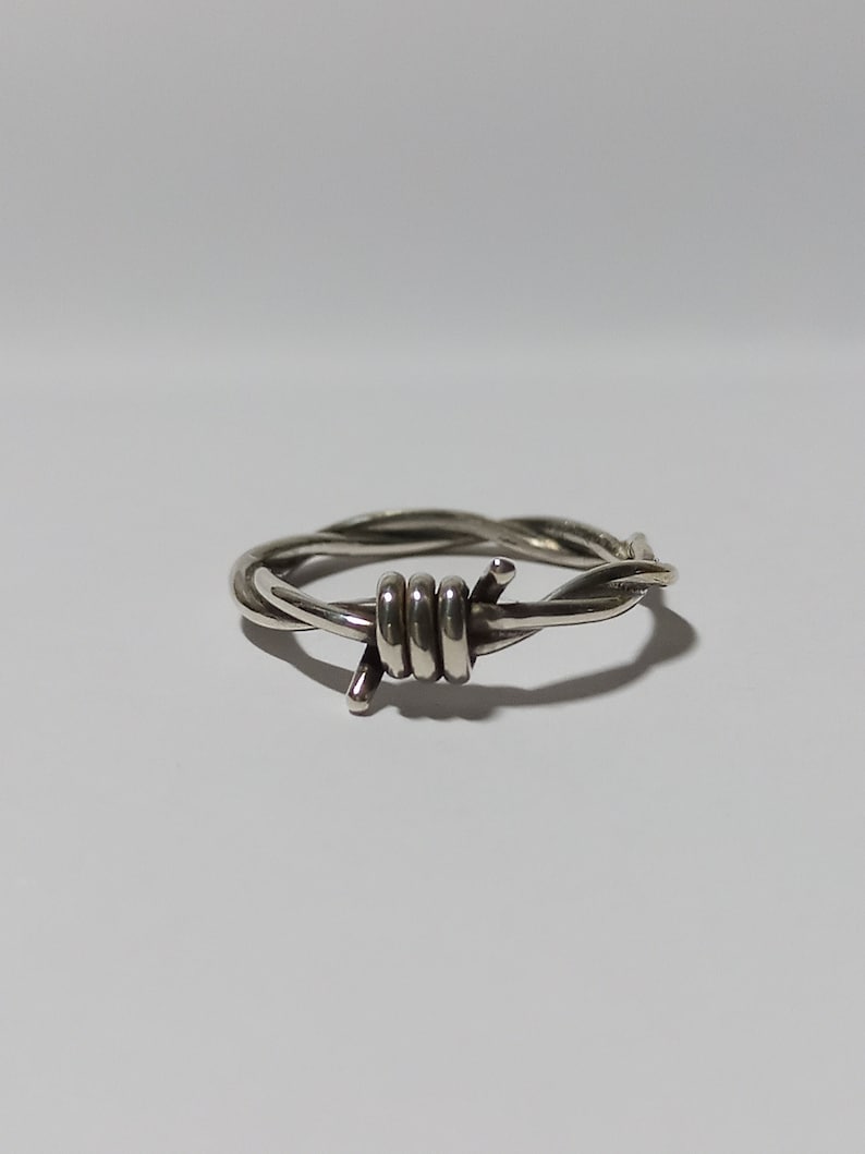 Stacheldraht Ring, Goth Ring, Punk Ring, Ring edgy, Silber Ring, minimalistisch Ring, Ring für Männer, Ring für Frauen Polished