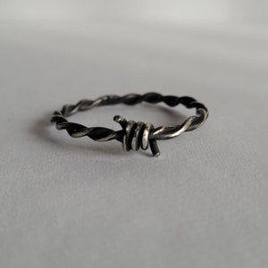 Stacheldraht Ring, Goth Ring, Punk Ring, Ring edgy, Silber Ring, minimalistisch Ring, Ring für Männer, Ring für Frauen Bild 4