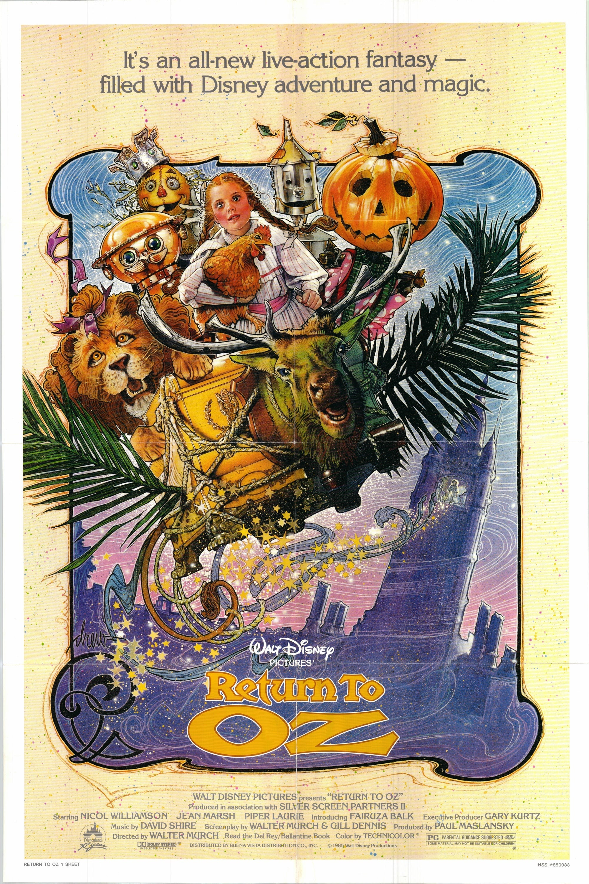 Return to Oz 1985 One Sheet Poster Folded Etsy