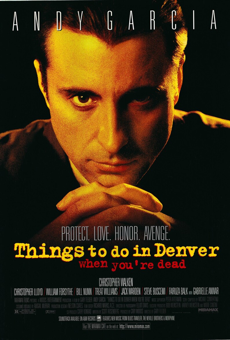 Things to Do in Denver When You're Dead 1995 One Sheet Poster Rolled Etsy