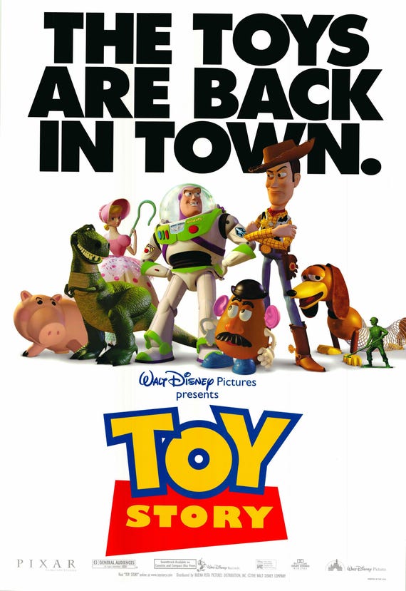 Toy Story 1995 Version B One Sheet Poster Rolled Double Sided - Etsy