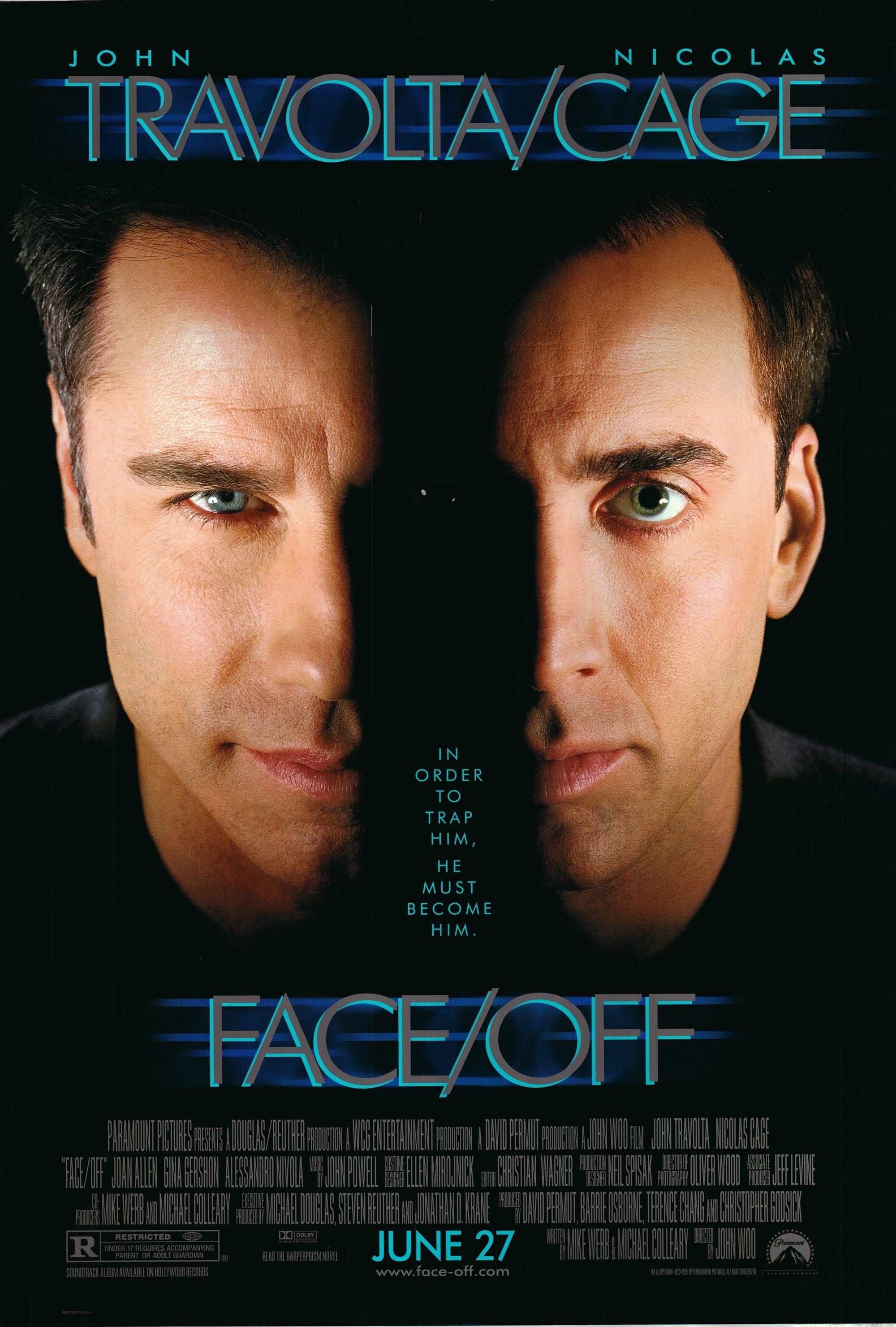 Face off 1997 Advance One Sheet Poster Rolled Etsy