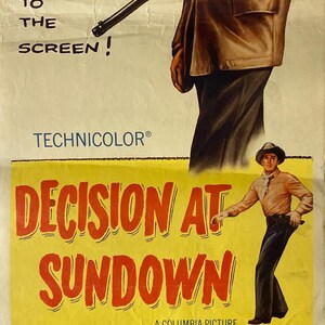 Cartel publicitario de la película Decisión al atardecer (1957)