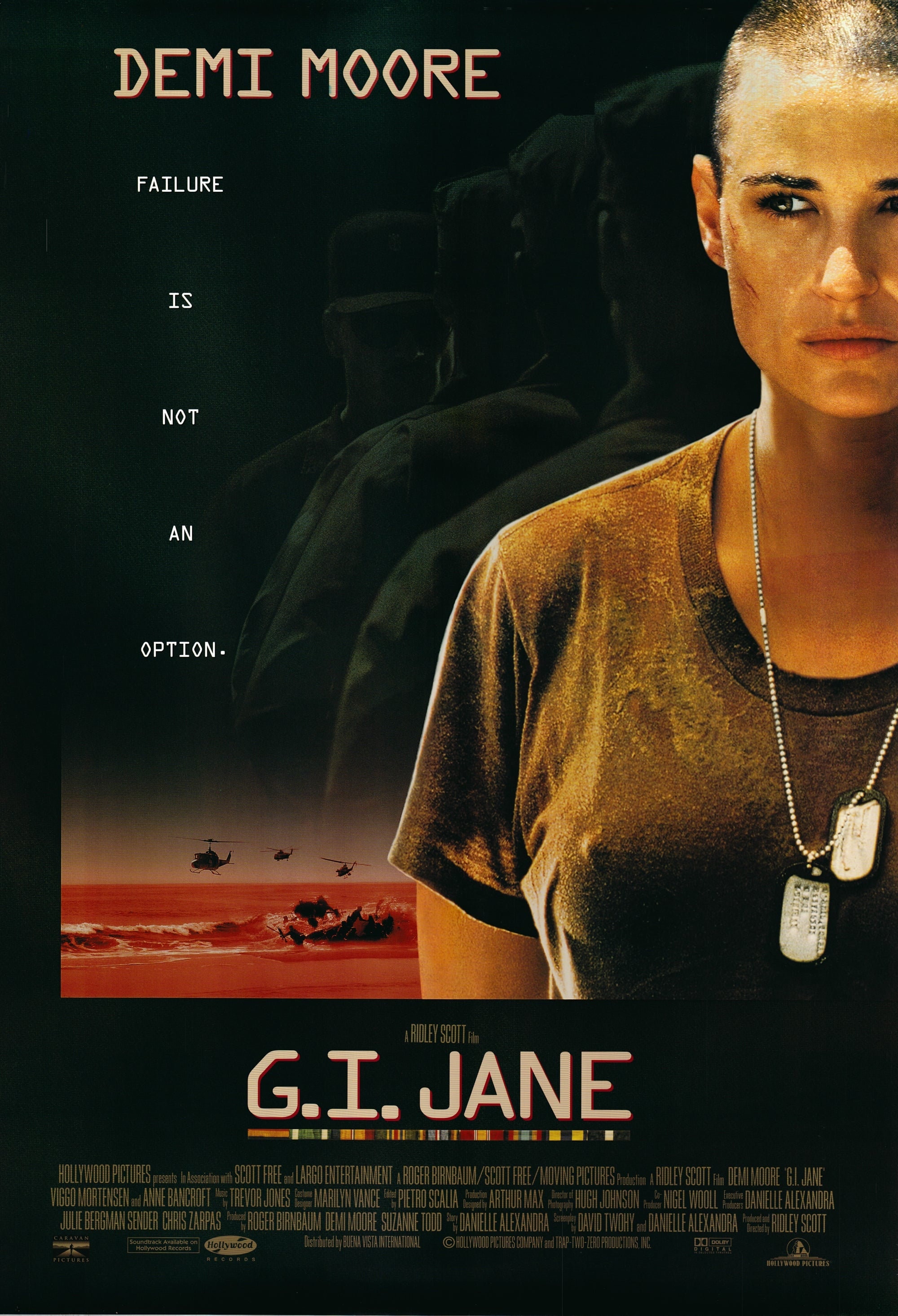 Gi Jane 1997 Style A One Sheet Poster Rolled Double Sided Etsy