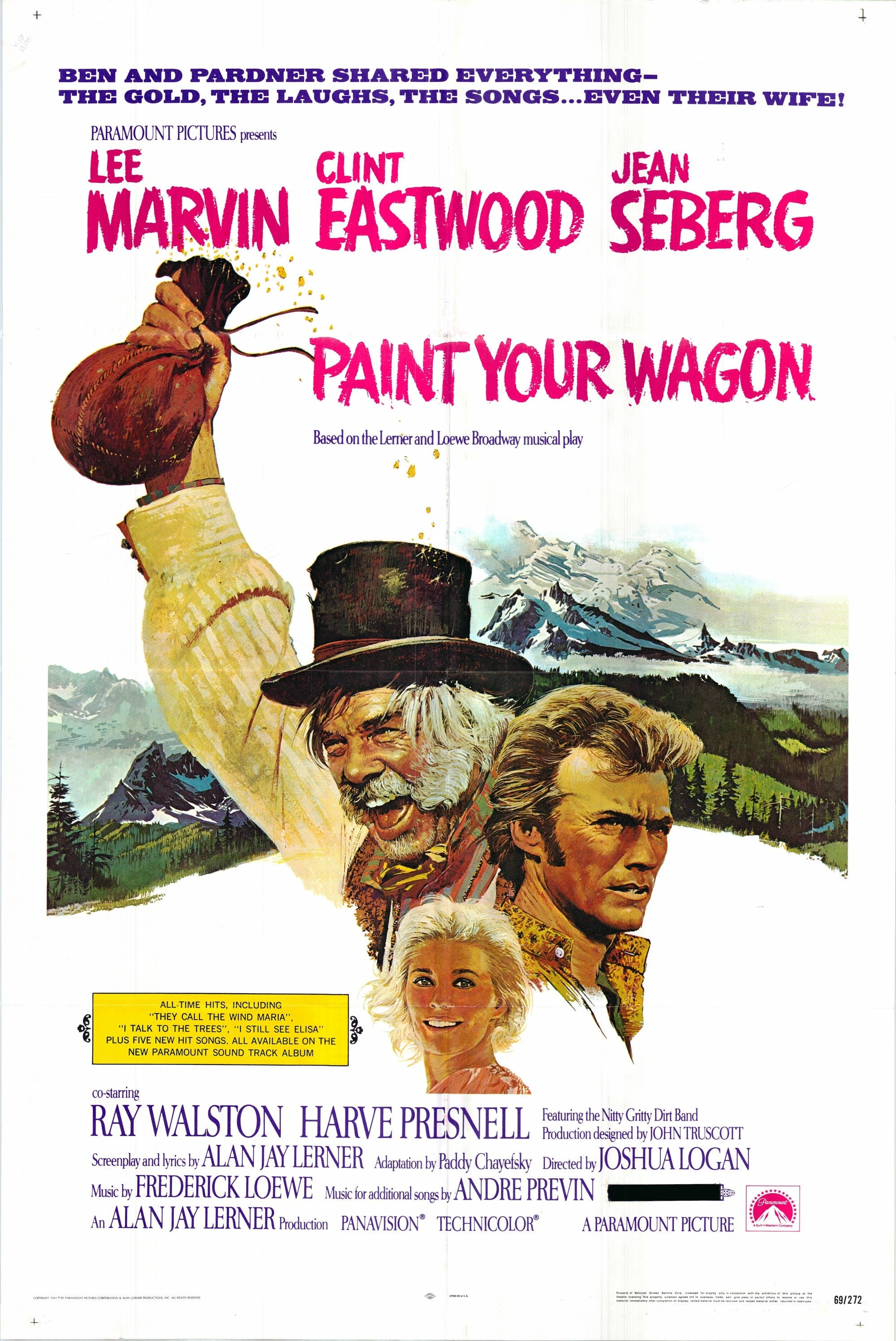 Paint Your Wagon 1969 One Sheet Poster Folded Etsy