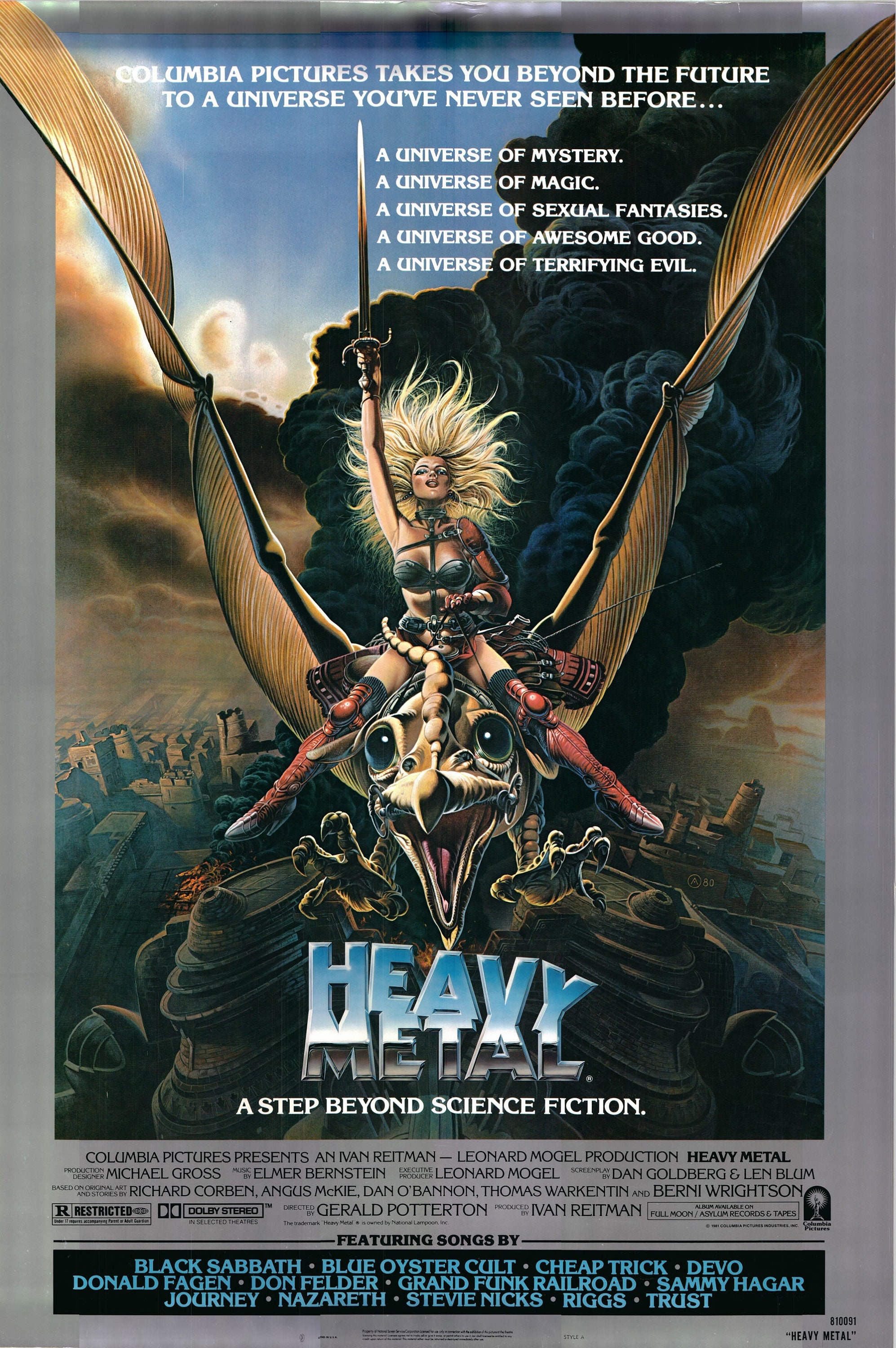 Heavy Metal 1981 One Sheet Poster Rolled Cardstock 