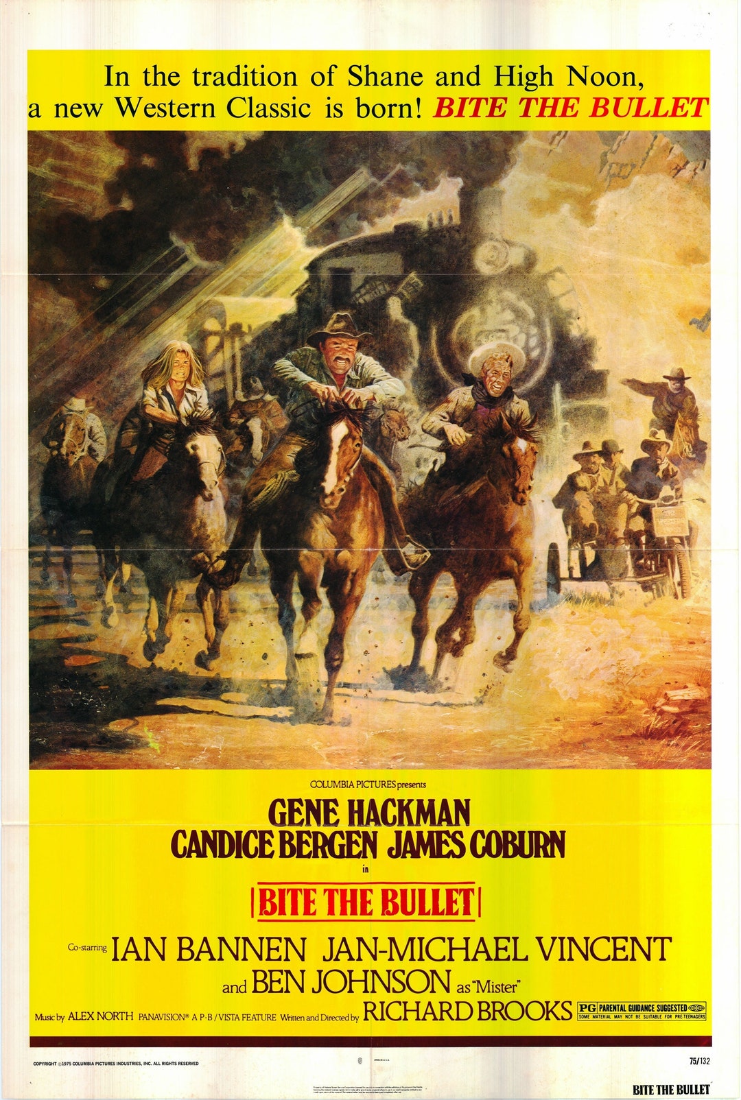 Bite the Bullet 1975 One Sheet Poster Folded Etsy