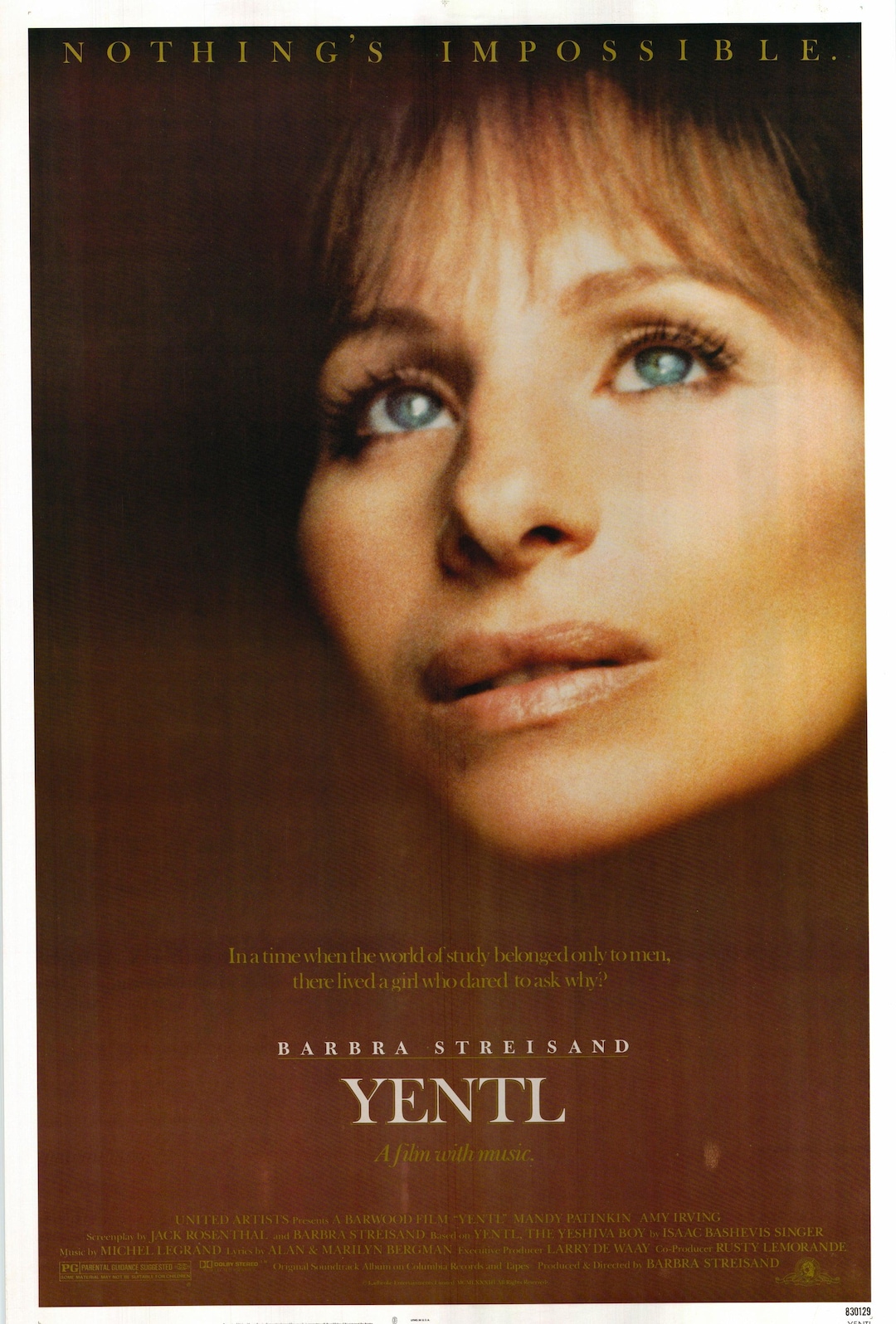 Yettel Posters Yentl 1983 One Sheet Poster Rolled - Etsy