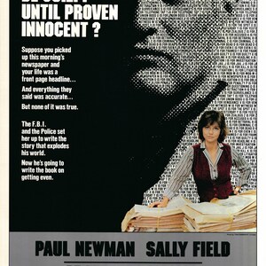 Absence Of Malice 1981 One Sheet Poster