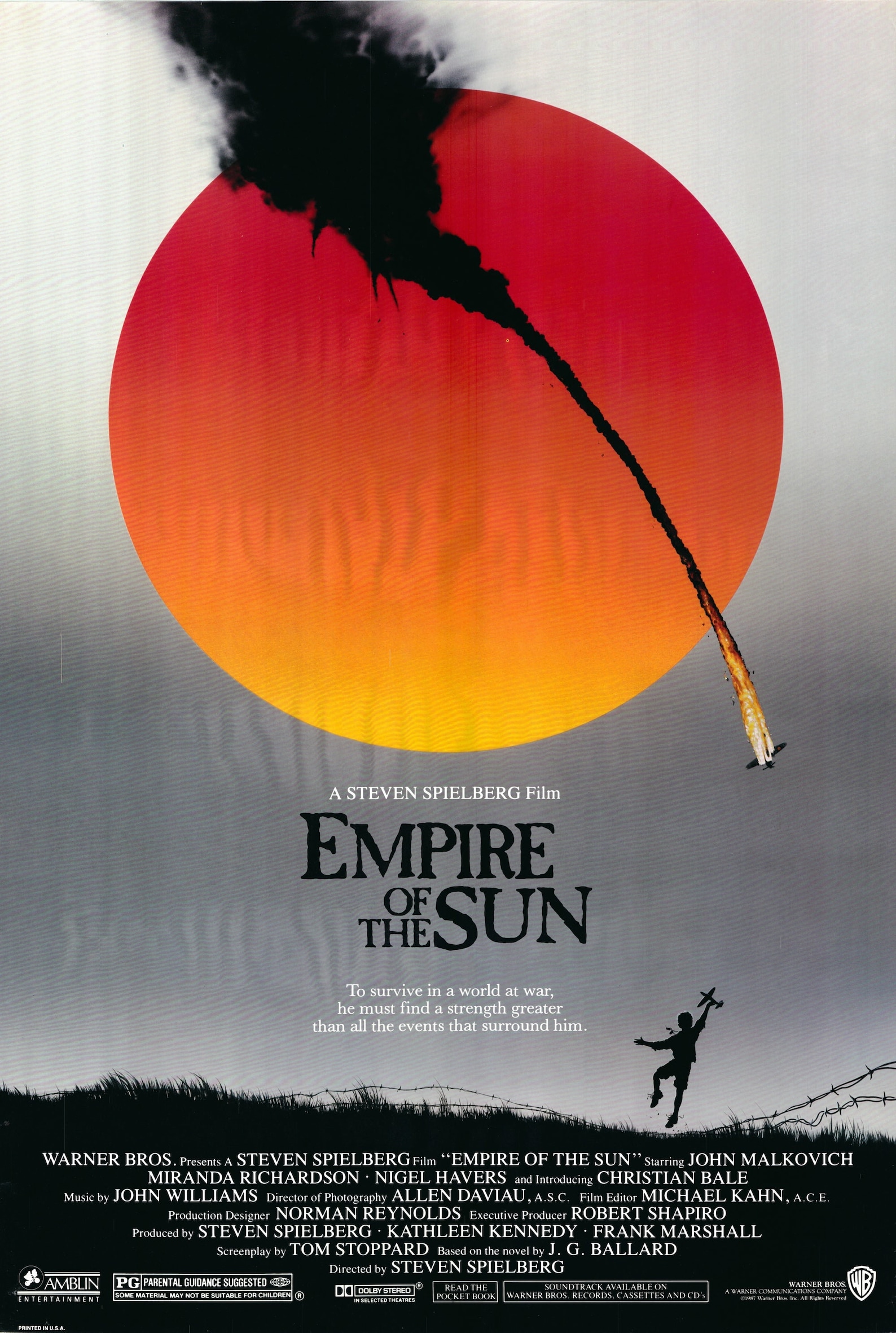 Empire of the Sun 1987 One Sheet Poster Rolled Etsy