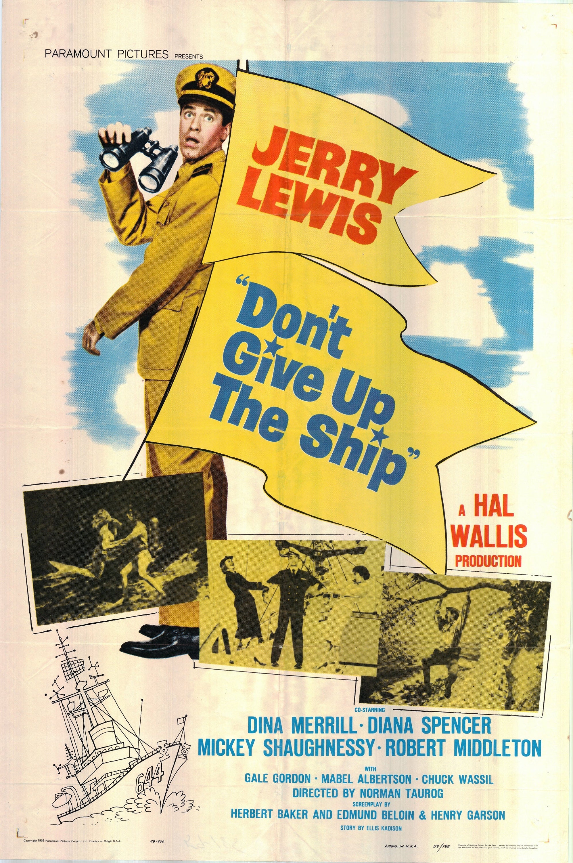 don-t-give-up-the-ship-1959-one-sheet-poster-folded-etsy