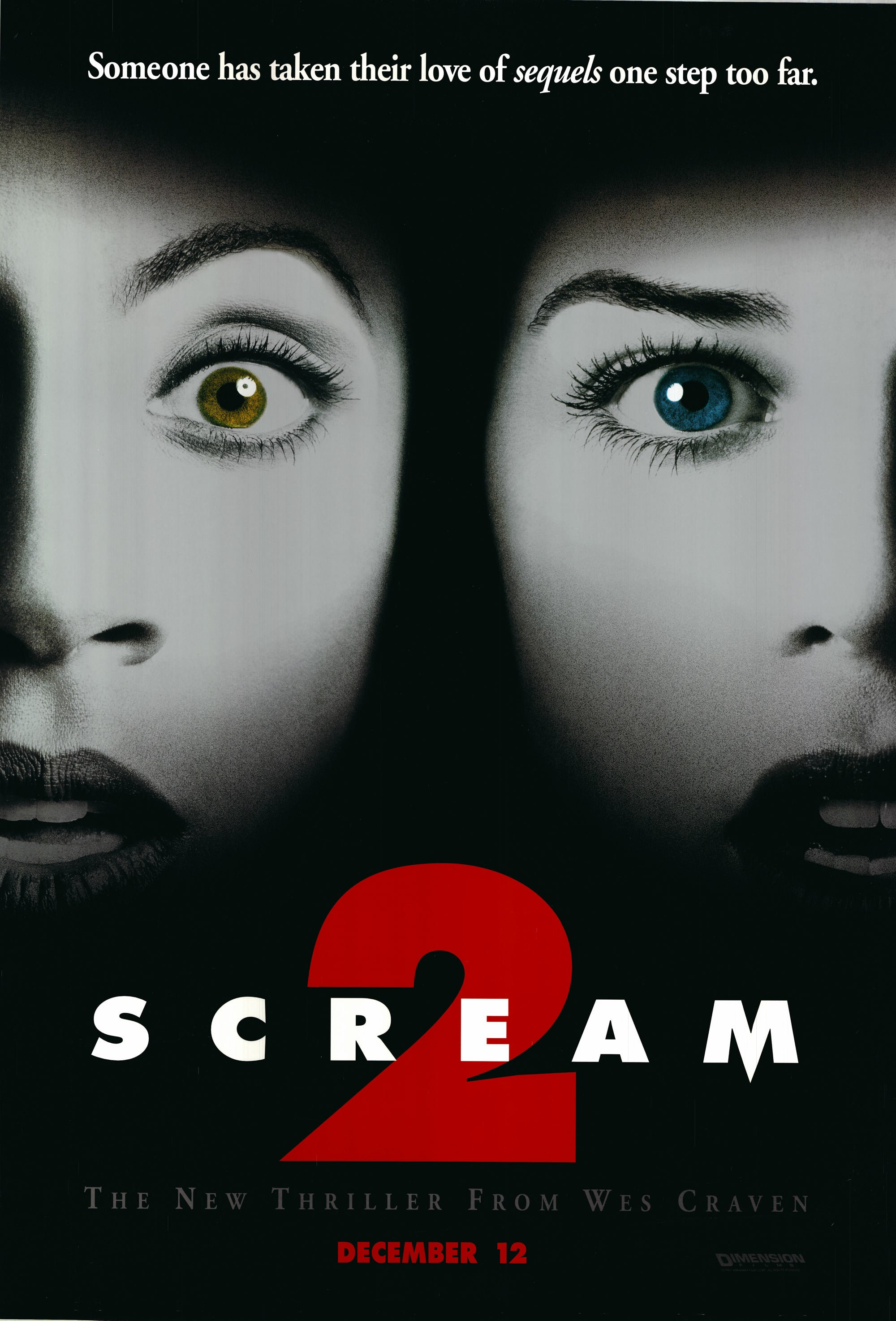 Scream 2 1997 Advance One Sheet Poster Rolled Etsy