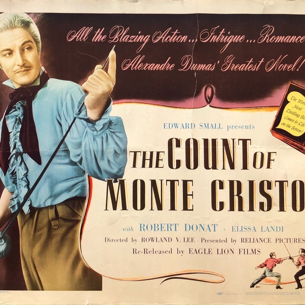 the count of monte cristo 1948R display sheet