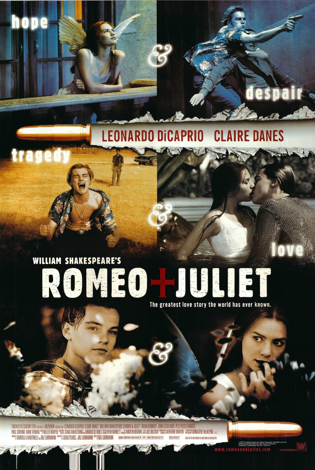 Romeo and Juliet 1996 One Sheet Poster Rolled Etsy