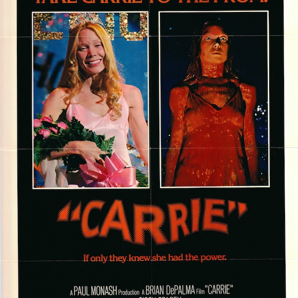 Carrie 1976 One Sheet Poster Folded
