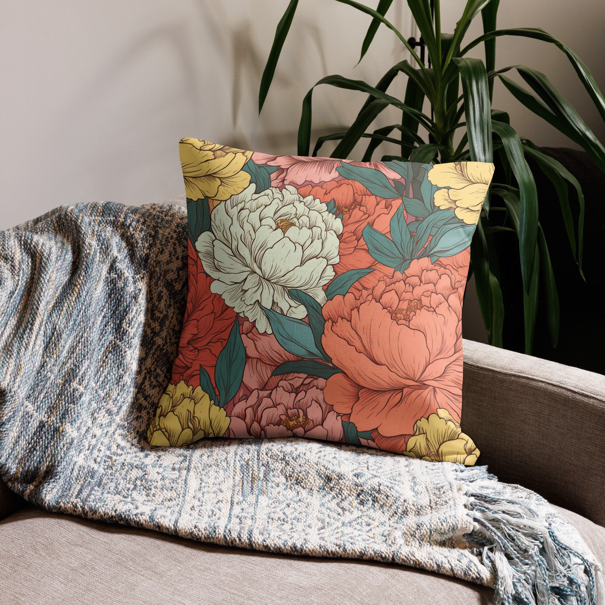 Living Room Cushions Etsy UK