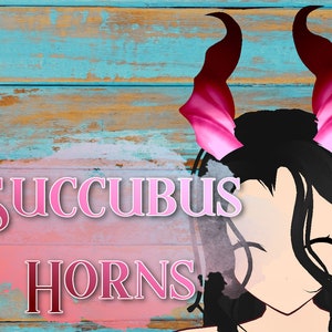 Sensual Succubus Horns! | Customizable color and shape! | Vroid Custom Item | Twisted Horn Asset