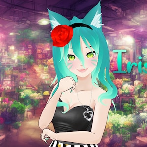 VTubing Ready | Premade 3d Avatar &quot;Iris&quot; | 52 Blendshapes!