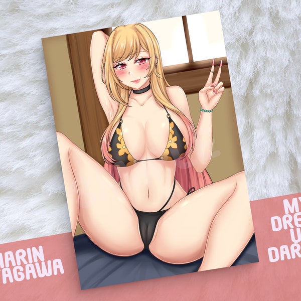 Marin Kitagawa My Dress Up Darling Art Print , A6/A5/A4 Size , Glossy Anime Manga Waifu Poster