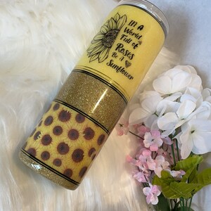 Sunflower Glitter Tumbler