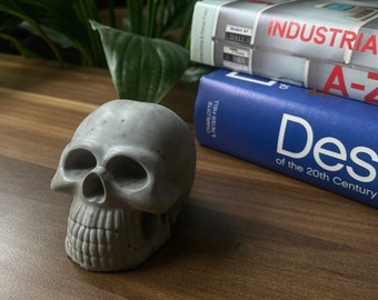 Concrete Skull Paperweight