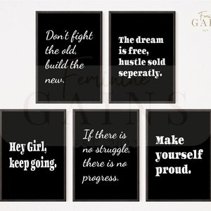 Home Gym / Gym Art / Digital Download / Set of 5