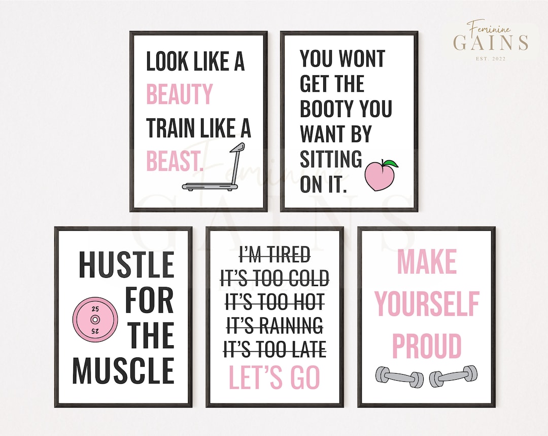 Home Gym Wall Art / Gym Decor / Motivation / Digital Download Etsy