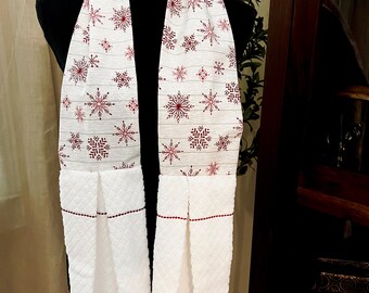 Christmas flakes Kitchen Boa: Hanging Towel Apron