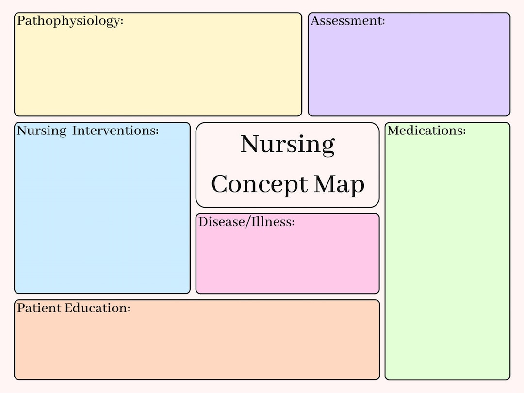 Nursing Concept Map Etsy