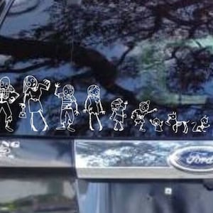 Naklejka winylowa Zombie Stick Family