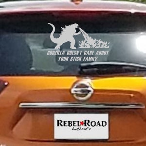 Godzilla doesn't care vinyl decal