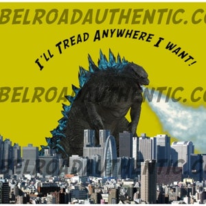 Godzilla tread anywhere Tumbler Design Instant Download.