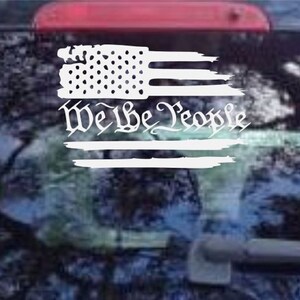 We the people flag Vinyl Decal
