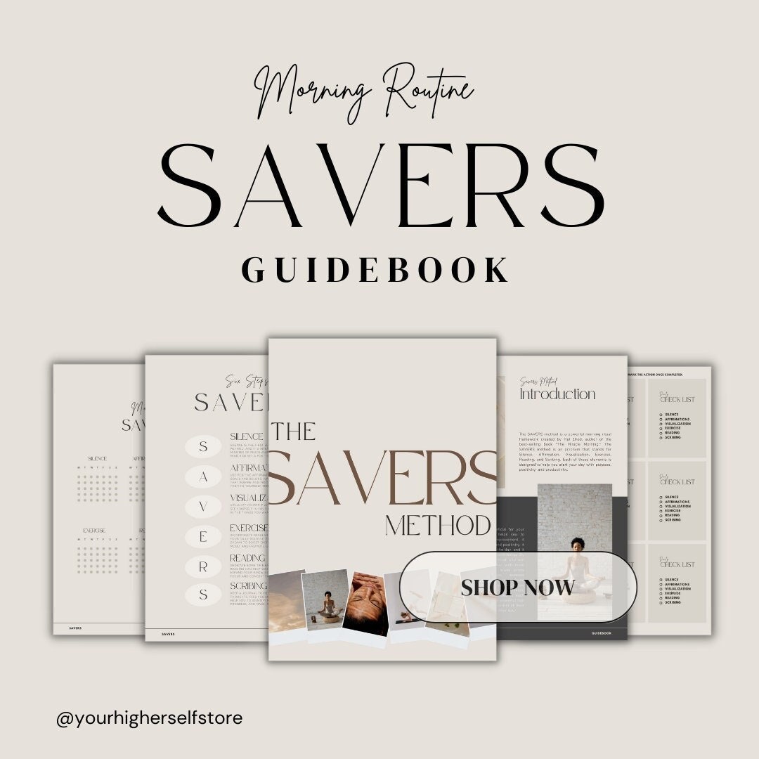 SAVERS Method Miracle Morning Best Morning Routine for Etsy