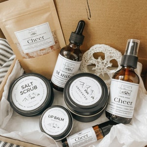 Personalisierte Spa-Geschenkbox „Ultimate“ | Selbstpflegepaket | Badesalze | Aromatherapie | Ganz natürlich | Nachtroutine | Bio-Hautpflege