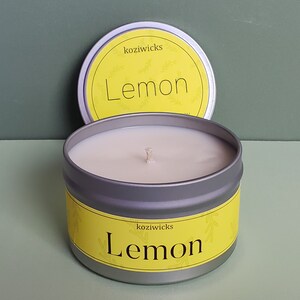 5oz lemon homemade soy candle