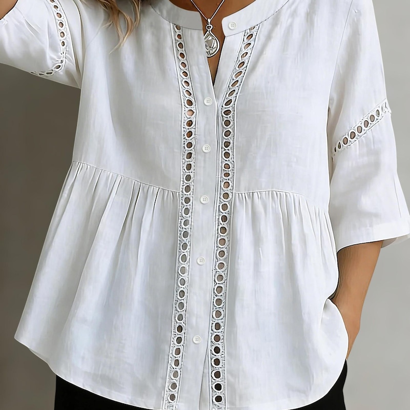 Womens Lace V Neck Tops - Etsy