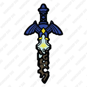 The Legend of Zelda: Tears of the Kingdom, Sword and Shield, SVG-illustrationslogotyp | Klippfiler | dxf | EPS | illustratör | PNG - Vapenpaket bild 2