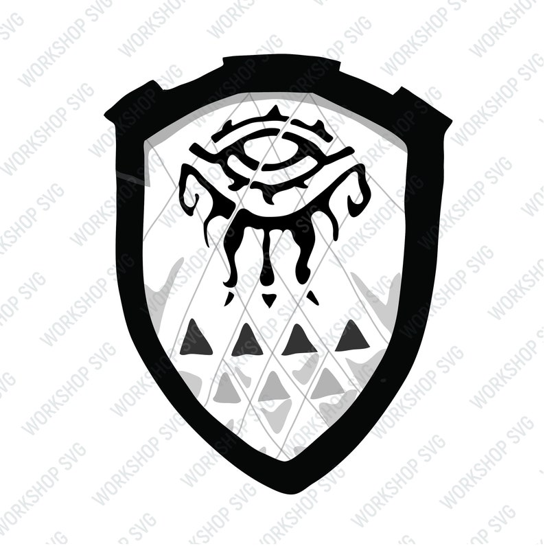 The Legend of Zelda: Tears of the Kingdom, Sword and Shield, SVG-illustrationslogotyp | Klippfiler | dxf | EPS | illustratör | PNG - Vapenpaket bild 5
