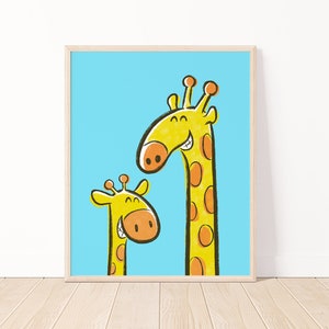 Giraffe Print, Nursery Decor, Printable Wall Art for Kids, Kids Room Decor, Nursery Prints,  Giraffes Playroom Poster, DIGITAL ART DOWNLOAD