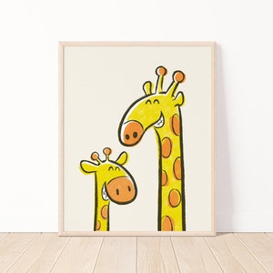 Giraffe Print, Nursery Decor, Printable Wall Art for Kids, Kids Room Decor, Nursery Prints,  Giraffes Playroom Poster, DIGITAL ART DOWNLOAD
