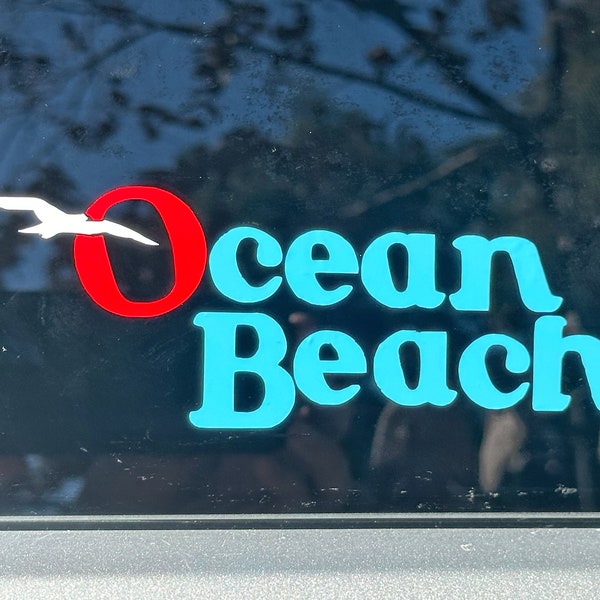 Ocean Beach OB San Diego Vinyl Window Decal Sticker