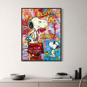 Decoración de pared de perro beagle de dibujos animados, descarga instantánea, arte pop de animales pintado a mano para habitación infantil, póster de dibujos animados para guardería, descarga digital