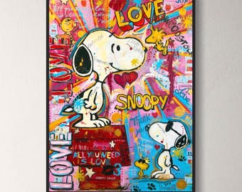 Cartoon Beagle Art Print: Hand-Painted Nursery/Kids Room Decor for Dog Lovers (Digital File)
