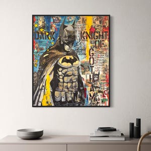 Superhero Pop Art Canvas Print: Urban Comic Book Decor