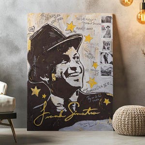 Frank Sinatra Pop Art Print: Rat Pack Music Legend Wall Art